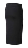 Urban CoCo Women's Elastic Waist Stretch Bodycon Midi Pencil Skirt