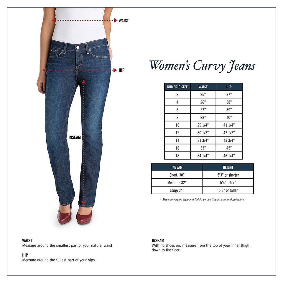 Signature by Levi Strauss & Co. Gold Label Women's Curvy Straight Jean